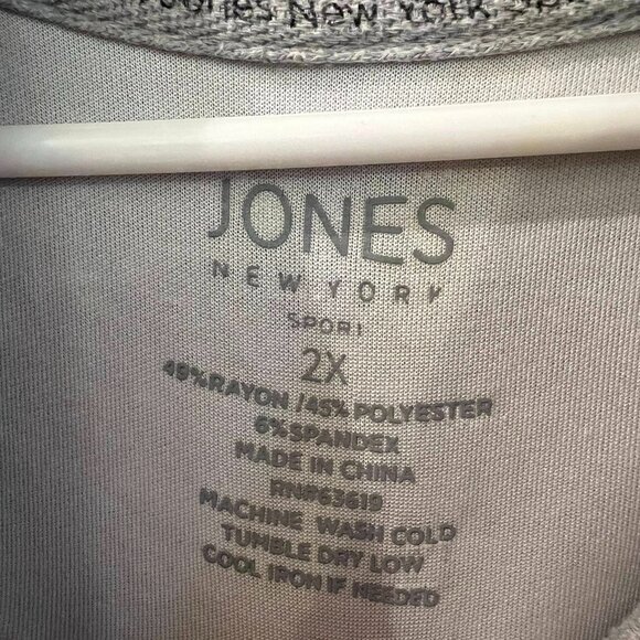 Size 2X - Jones New York - Gray Heavy Knit Pullover Top - Picture 2 of 6